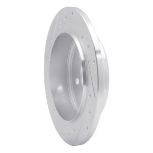 Chrysler PT Cruiser Brake Rotor (1) - Rear Right - R1 Concepts - Drilled & Slotted - Silver - `03-`10